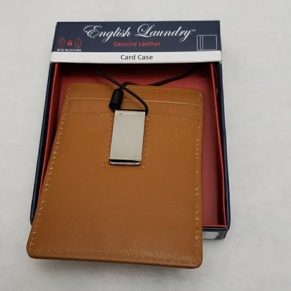 English Laundry Money Clip Slim Card Case New